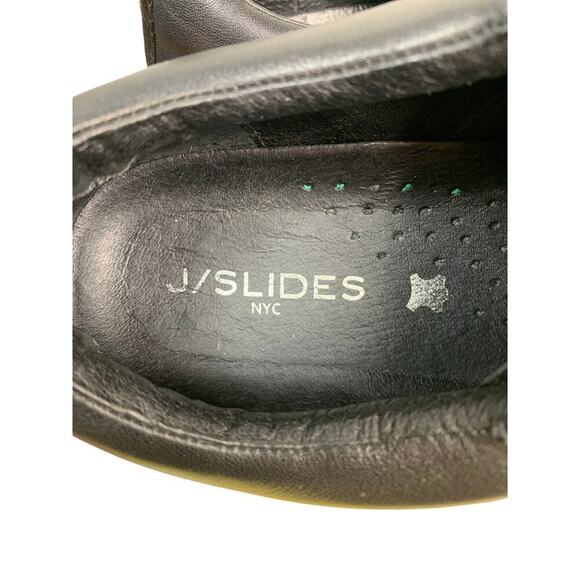 J/Slides NYC Delilah Black Leather Platform Sneakers Size 10M - Picture 6 of 10